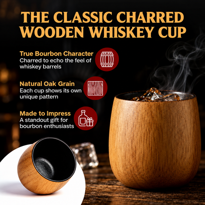 OakForge™ Wooden Whiskey Glass